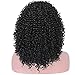 Mildiso Afro Wigs for Black Women Short Curly Wig with Bangs Kinkys Wigs African American Hair Wig Jet Black with Wig Cap M023