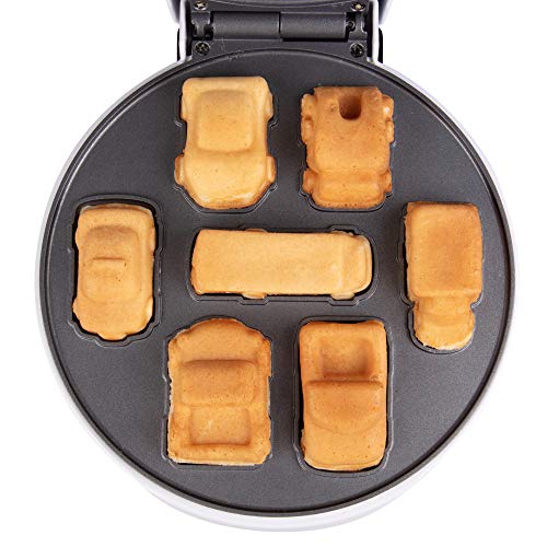 Car Mini Waffle Maker Make 7 Fun, Different Race Cars, Trucks, and
