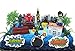 Cake Toppers Super Hero PJ Masks Deluxe Birthday Party Set Featuring Figures and Decorative Accessories