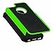 AGRIGLE Shock- Absorption/High Impact Resistant Hybrid Dual Layer Armor Defender Full Body Protective Cover Case for iPhone 5/5S (Green)