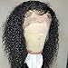 V SHOW Hair Lace Front Wigs Human Hair Brazilian Bob Kinky Curly Wet and Wavy Virgin Hair Pre Plucked Lace Wigs 14 Inches for Black Women