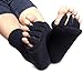 Polytree Yoga Sports Five Toe Separator Socks Alignment Pain Massage Socks - Black
