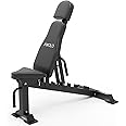 Mikolo Adjustable Weight Bench, Adjustable Strength Training Bench for Full Body Workout, Workout Bench with 7 Back Positions