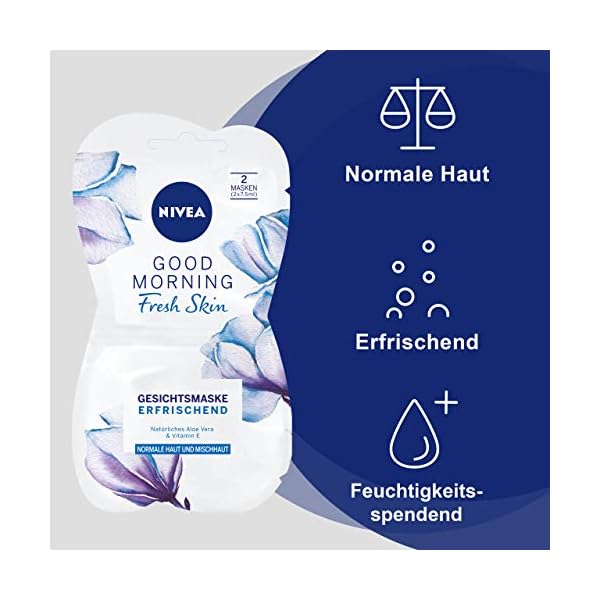 NIVEA-Good-Morning-Fresh-Skin-Face-Mask-Pack-of-1-1-x-15-ml-Refreshing-Face-Care-Mask-Pampers-the-Skin-Skin-Care-Mask-for-Normal-and-Combination-Skin Nivea Good Morning Fresh Skin Face Mask, 15ml