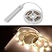 AMANEER LED Battery Operated Bed Light, Motion Sensor Flexible Led Strip Rope Light Kit Tape Stair Night Step Lighting for Bedroom Cabinet,Warm White 3000K