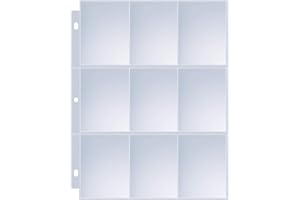 36 Pack 9 Pocket Page Protectors, Sooez Trading Card Sleeves for 3 Ring Binder, Baseball Cards Holder, Protective Pages Sheets for Binders Album, Fit for YuGiOh, MTG, Game, Business & Sports Cards