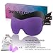 PrettyCare 3D Sleep Mask (Popular Ultra Violet Color with 2 Pack) Eye Mask for Sleeping - Contoured Night Blindfold for Airplane with EarPlugs & Yoga Silk Eye Bags for Travel, Best for Men Women