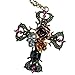 UMBRELLALABORATORY Gothic Cross Necklace Gothic Lolita Dress Accessories for Women Steampunk Pirate Costume Accessory