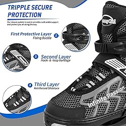 Adjustable Inline Skates for Adults, Safe and