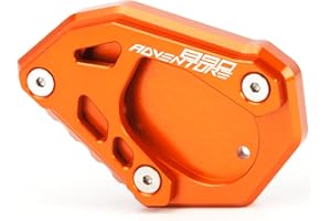 Mokiton Motorcycle Side Stand Extension Kickstand Plate Compatible With KTM 890 Adventure/R 2020-2023 2024 | Foot Pad Support 890 ADV 890ADV 890ADVENTURE Accessories (orange-2)