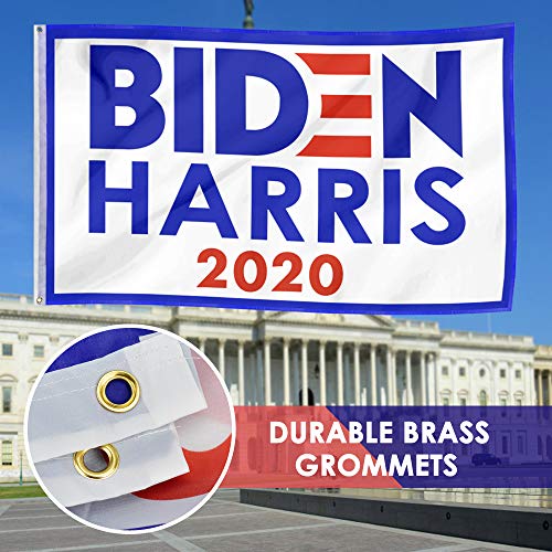 PACETAP Joe Biden Kamala Harris 2020 Flag,2 PCS 3\' X 5\' Ft President Democratic Banner Breeze Voting Flag Outdoor Activity Rally Sign (White)