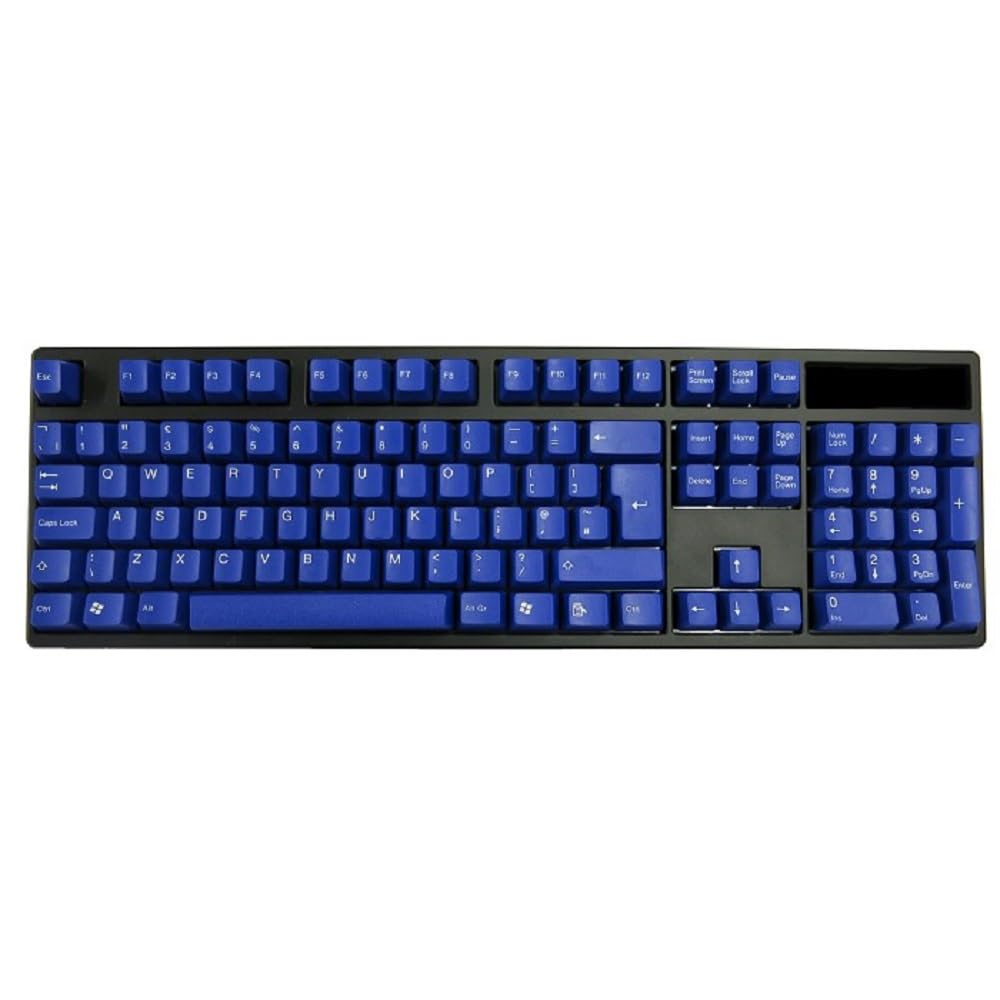 Tai Hao ABS Double Shot UK Layout Keycaps - Blue/White
