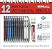 TEKWriter 12 Precision Mechanical Pencils and 48 Leads, 0.7mm Medium, Black, 12 Smudge Free Eraser Refills