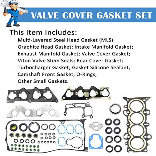 Donepart Engine Cylinder Head Gasket Set for 2001 2002 2003 2004 2005 Honda Civic DX LX 1.7L D17A1 HS26236PT SL1000 HS4034
