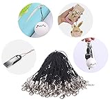 Mini-Factory Strap Charm Lariat Lanyard W/ Lobster Clasp Cell Phone Cords for Cellphone/ USB Drive/ Keychain / DIY Jewelry - Black (Length:2.8