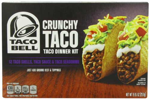 TACO BELL CRUNCHY TACO DINNER KIT, 8.85 OUNCE — 12 PER CASE.