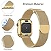 Mostof Compatible Apple Watch Band 38mm 42mm, Stainless Steel Mesh Strap with Case Protector Replacement for Apple Watch Series 1/2/3 Men Women, Gold