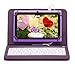 iRULU eXpro X1 7 Inch Quad Core Google Android Tablet PC, 1024x600 Resolution, Wi-Fi, Games, Dual Cameras, 8GB Nand Flash with keyboard (Purple Tablet)