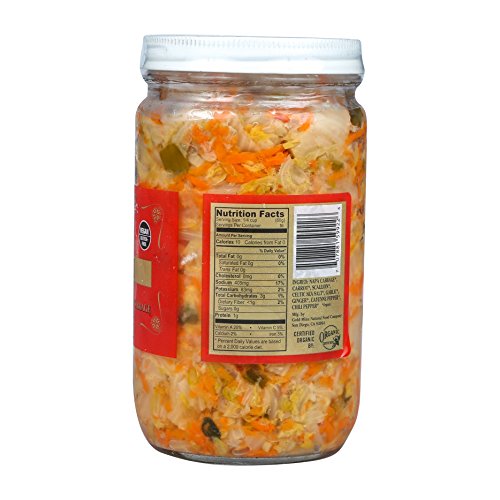 Gold Mine Organic Fresh Raw UnPasteurized Napa Cabbage Kimchi Gluten