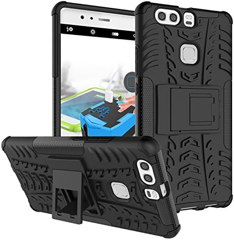 Huawei P9Plus Case, YIFOCUS Hybrid Dual Layers PC+TPU Rubber ShockProof Defender Case For Huawei P9Plus