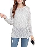 Alipolo Women Knitted Round Neck Long Sleeve Pullovers Sweater Plus Size