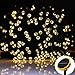 Icicle Solar Christmas String Lights, 73 Ft 200 LED Waterproof Fairy Decorative Lighting for Indoor/Outdoor Patio, Lawn, Garden, Party, Wedding, Holiday Decorations, and Christmas (Warm White)