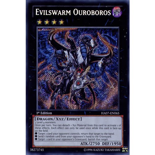 HA07-EN065 1st Ed Evilswarm Ouroboros Secret Rare Card Hidden Arsenal 7 Yu-Gi-Oh Single Card