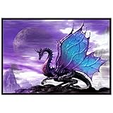 DIY 5D Diamond Painting,Jchen(TM) Home Decorations Craft Animal Tiger Cat Dragon Flower 5D DIY Diamond Painting Kit Pasted DIY Diamond Painting Cross Stitch (Dragon: 40x30cm)