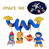 Labebe Car Seat Toy, Hanging Toy for Baby with Blue Astronaut, Baby Crib Toy Car Seat/Double Stroller Toy Girl/Boy/Blue Baby Stroller Toy/Baby Toy Stroller/Toy Baby Crib/Hang Toy/Baby Toy Hanging