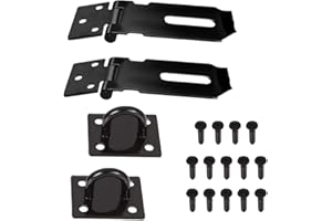 Hpessoterr 2 Pack 3 Inch Padlock Hasp Stainless Steel Door Clasp Hasp Latch Lock,for Barn Door Cabinet Drawer， Gate Shed Door