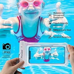 Schnorchelmasken 515P7EEjKmL. SS300 Geben Sie Ihr Modell ein, um sicherzustellen, dass dieser Artikel passt.
2 Stücke Universal wasserdichte Handyhülle,Trockenbeutel, passt auf alle Smartphones bis 6,9 Zoll Diagonale (Bestimmte große Bildschirmtelefone müssen Schutzhülle entfernen); Kreditkart, Geldbröse, Geld Trockentasche für Strandaktivität, Angeln, Schwimmen, Bootfahren, Kajak, Schnorcheln und Wasserparkaktivität.
Kompatibel mit Geräten bis zu 85x170mm (durchsichtiges Fenster 82x162mm); Kommt mit einem Umhängeband für bequemes Tragen