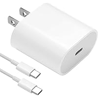 18W USB C Fast Charger for 2021/2020/2018 iPad Pro 12.9 Gen 5/4/3, iPad Pro 11 Gen 2/1, iPad Air 4, iPad Mini 6…