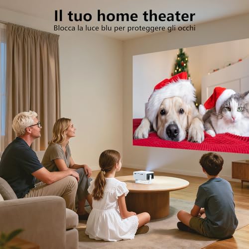 Mini Projector 15000 Lumens, Yoton Y3 Portable Projector, 4K Video Projector Support Full HD 1080P, Car Keystone, 50% Zoom, for Phone/TV Stick/HDMI/USB/TF, Ideal for Cinema Home, Travel