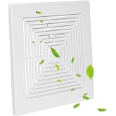 TIHCXNY 1-Pack 11" x 11" Exhaust Bathroom Fan Cover with Springs Square Ceiling or Wall Mounted Vent Grille Fits Models 663 670 671 675 688 689 White Ventilation Cover Replacement Accessories