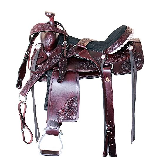 COMFYTACK-16-Western-Leather-Roping-Roper-Trail-Horse-Pleasure-Saddle-Set