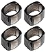 interDesign Tor Trois Napkin Ring, Black, Set of 4