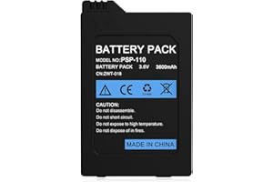 JDIRLDL High Capacity Quality Real 3600mAh 3.6V Lithium Ion Polymer Li-ion Polymer Rechargeable Battery Pack Replacement for Sony PSP 1000 PSP-110 Console(NOT Compatible with PSP-2000/3000 or PSP Slim)