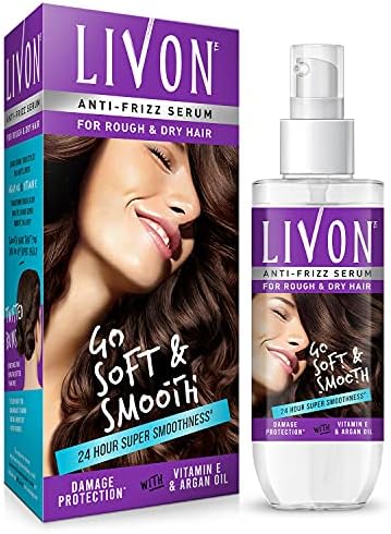 Livon Serum for Women for Dry & Rough Hair For 24 Hour Frizz-free Smoothness,With Argan Oil & Vitamin E, 100 ml