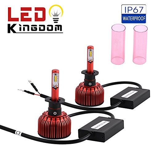 LEDKINGDOMUS H1 LED Headlight Bulbs 100W Fog Light Bulbs, Headlamps Conversion Kit 12000 Lumen 6000K Cool White