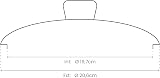 IBILI Glass Lid 20 cm with Stainless Steel Knob and Steam Vent view 3