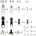 SUBANG 110 Pieces Zipper Replacement Zipper Repair Kit with Zipper Install Pliers Tool, Silver and Black