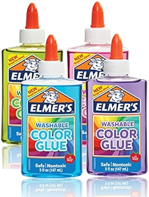 Amazon Com Elmer S Washable Translucent Color Glue Green 5 Ounces Great For Making Slime Office Products