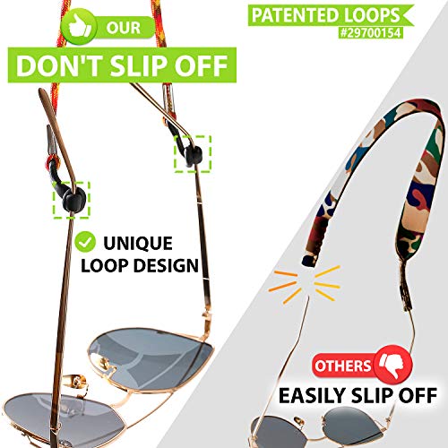 Eye Glasses String Holder Straps - Eyeglass Holders around Neck for Men Women - Sunglasses Strap Lanyards Chains - Eyewear Retainer Cord - Thumbnail 2