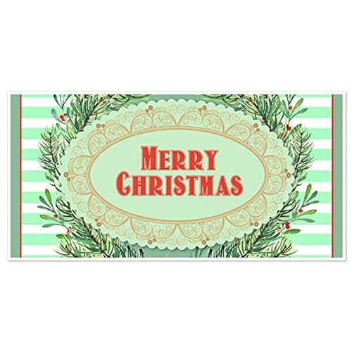 Amazon Com Lace Frame Merry Christmas Banner Party Backdrop