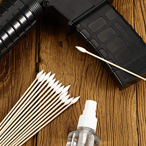 image for Norme 6 Inch Caliber Cotton Cleaning Swabs Single Round Tip with Woode
