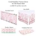 Coral Pink Medallion Fitted Crib Sheet - 100% Cotton Floral Damask Baby Girl Nursery and Toddler Bedding