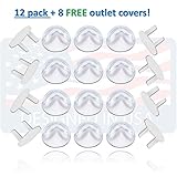 Ultimate Soft Corner Furniture / Coffee Table Guard Bumpers (12 pack) by Toogli. Includes 3M Adhesive & FREE Set of 8 Electrical Outlet Plug Protectors. Best Home Baby Proofing Package For Any Family.