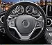 Sulida Steering Wheel Cover Auto Car Silicone Great Grip Anti-Slip Steering Cover for Diameter 36-38cm/13-15inch (black2)