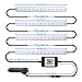Car Interior Lights,TACHICO Car RGB LED Strip Lights APP RF Wireless Remote Control Car Interior 4pcs Multi-Color music Waterproof Lights Kit Strips with Sound control Car Charger Included DC 12V…