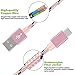 USB Type C Cable,Nylon Braided USB Type C Long Cord Fast Charging Sync Cable for Samsung Galaxy S20 S10 S10E S9 S8 Plus Note 10 9 LG Google Pixel OnePlus,etc.(Camo Pink 3Pack 3FT+6FT+10FT)
